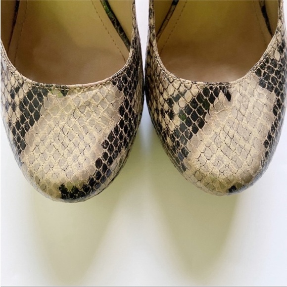 Aldo Hayth heels cream gray stiletto animal print snakeskin - Picture 3 of 8